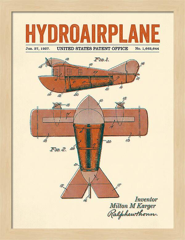 Hydroairplane Retro Patent Us1662644