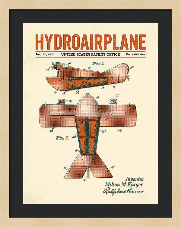 Hydroairplane Retro Patent Us1662644