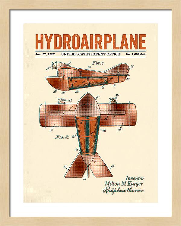 Hydroairplane Retro Patent Us1662644