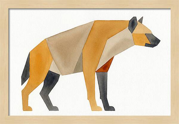 Hyena In Geometric Form