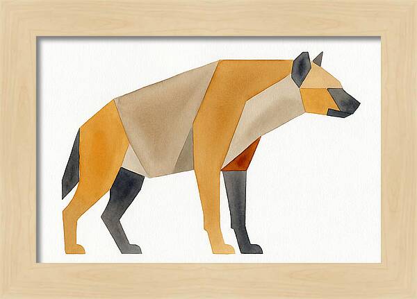 Hyena In Geometric Form