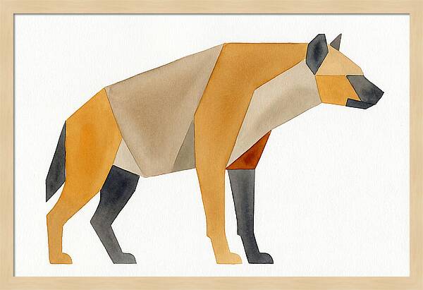 Hyena In Geometric Form