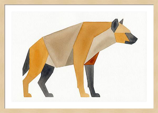 Hyena In Geometric Form