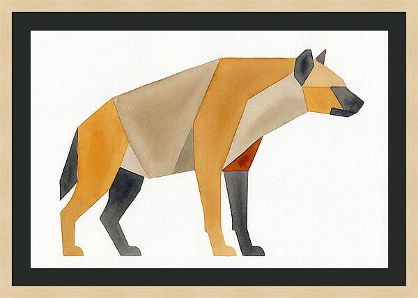 Hyena In Geometric Form