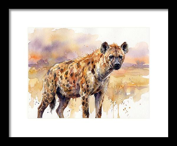 Hyena In Watercolor Splendor