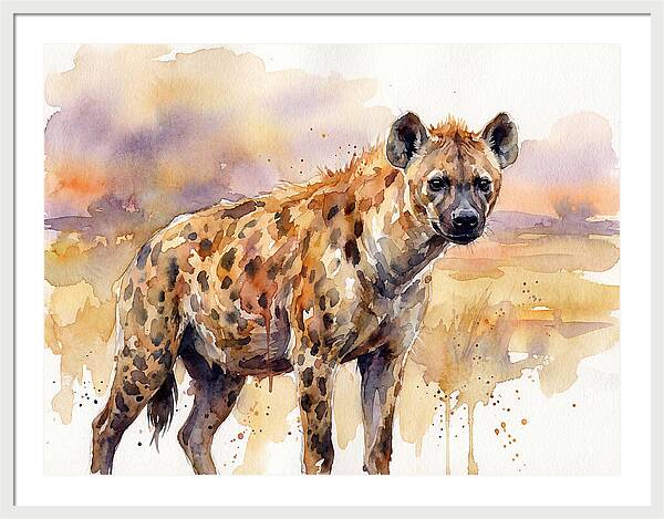 Hyena In Watercolor Splendor