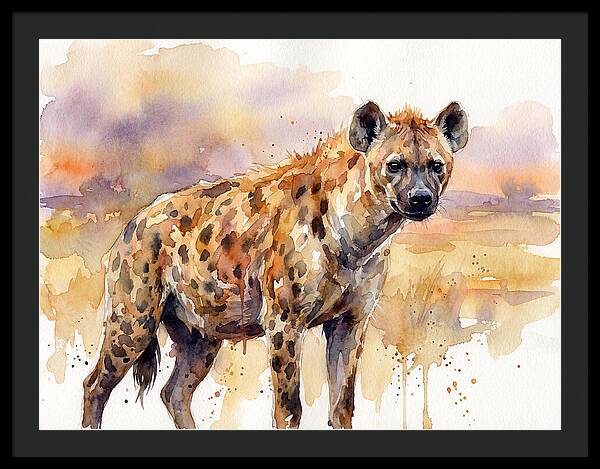 Hyena In Watercolor Splendor