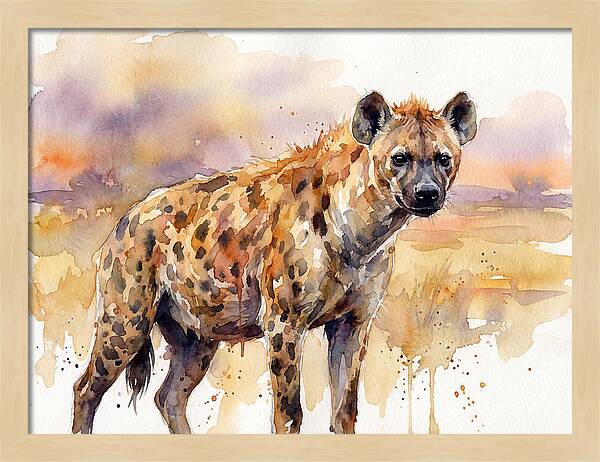 Hyena In Watercolor Splendor