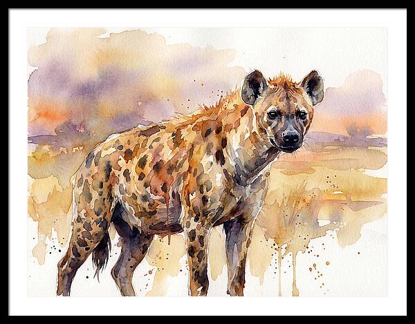 Hyena In Watercolor Splendor
