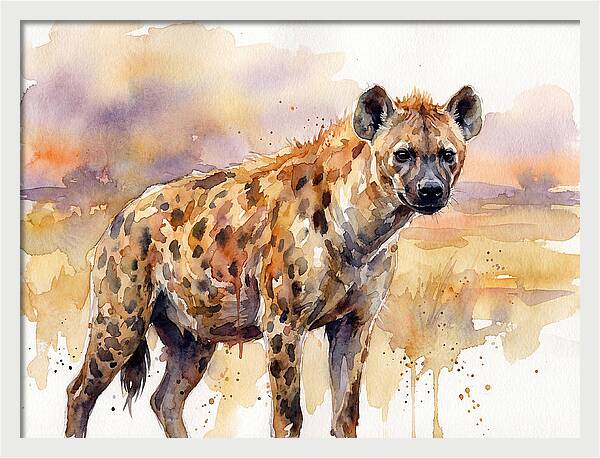 Hyena In Watercolor Splendor