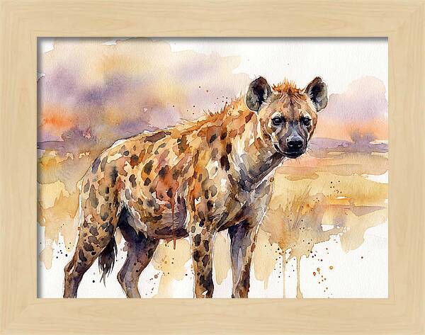 Hyena In Watercolor Splendor