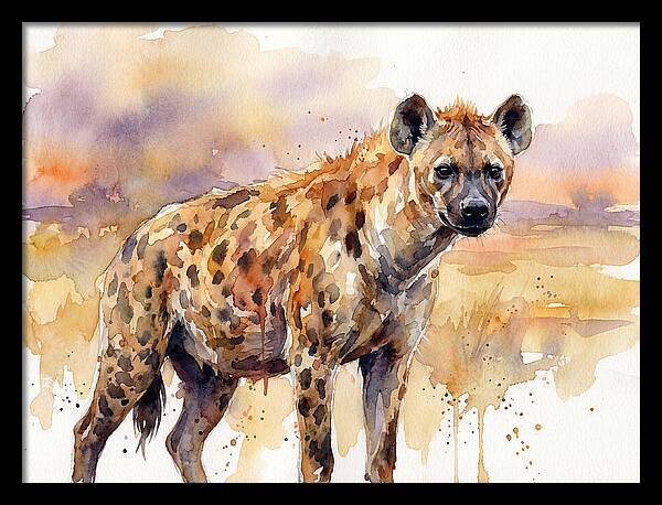 Hyena In Watercolor Splendor