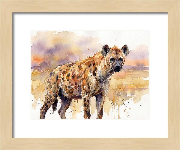 Hyena In Watercolor Splendor