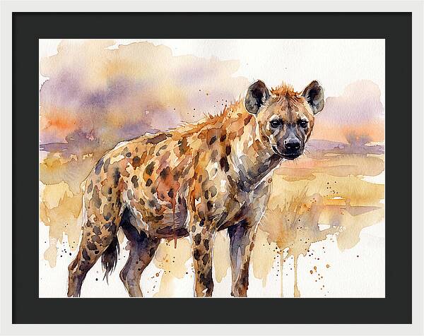 Hyena In Watercolor Splendor