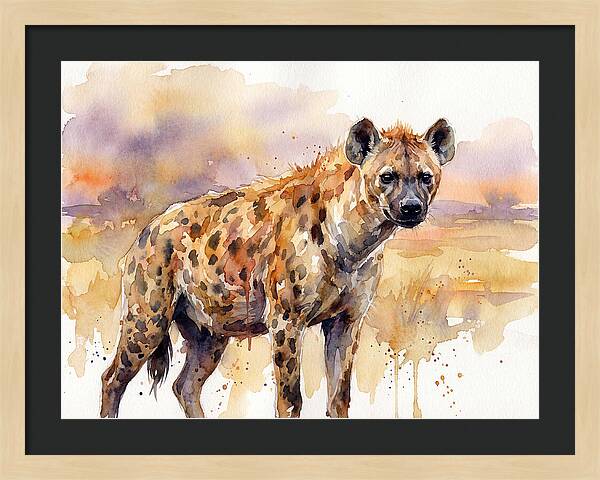 Hyena In Watercolor Splendor