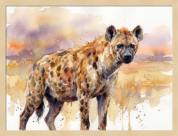 Hyena In Watercolor Splendor
