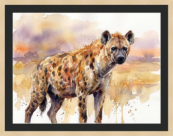 Hyena In Watercolor Splendor