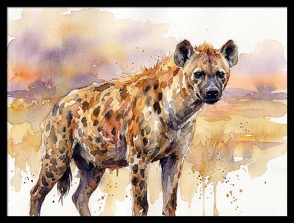 Hyena In Watercolor Splendor