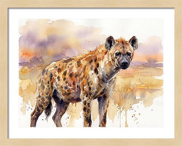 Hyena In Watercolor Splendor