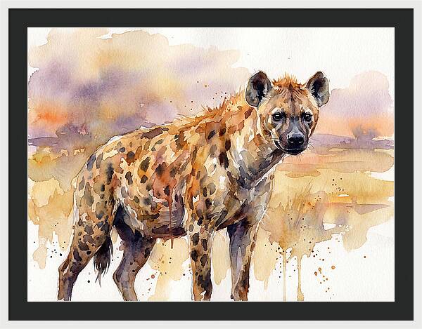 Hyena In Watercolor Splendor