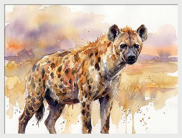 Hyena In Watercolor Splendor