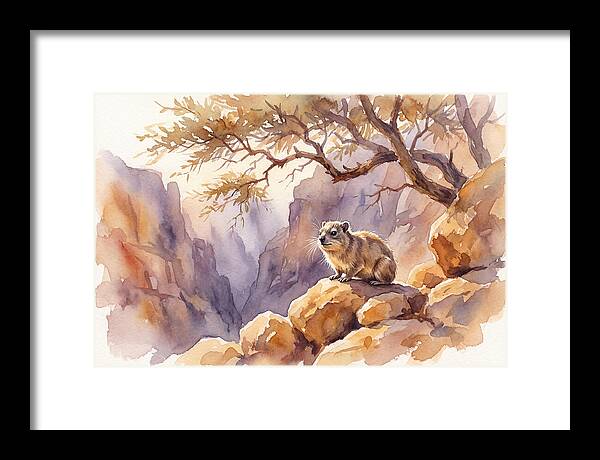 Hyrax In Serene Landscape