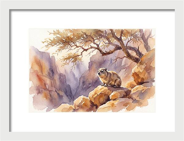 Hyrax In Serene Landscape