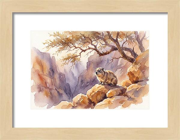 Hyrax In Serene Landscape