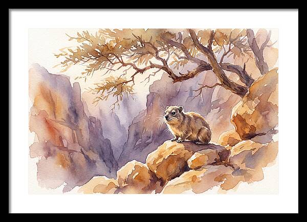 Hyrax In Serene Landscape