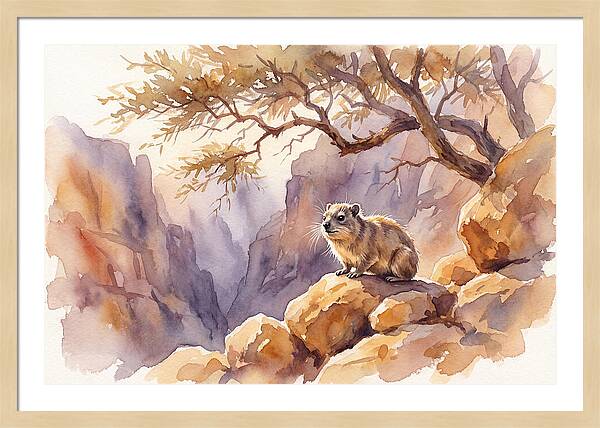 Hyrax In Serene Landscape