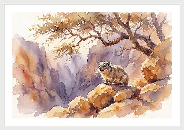 Hyrax In Serene Landscape
