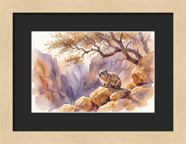 Hyrax In Serene Landscape