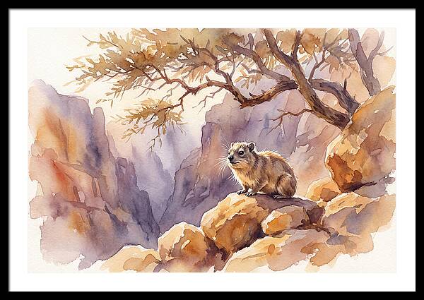 Hyrax In Serene Landscape