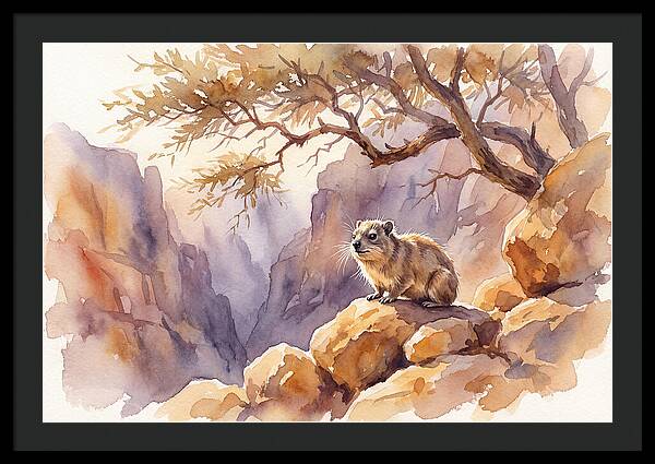 Hyrax In Serene Landscape