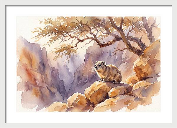 Hyrax In Serene Landscape