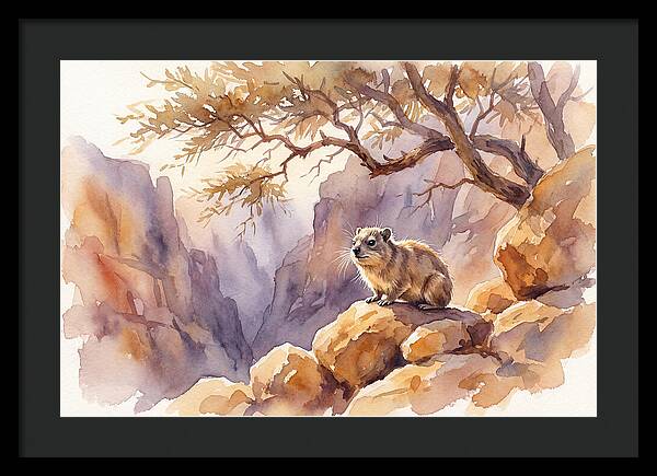 Hyrax In Serene Landscape