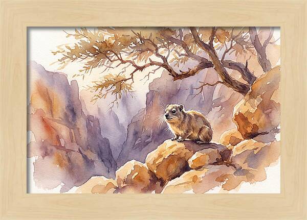 Hyrax In Serene Landscape