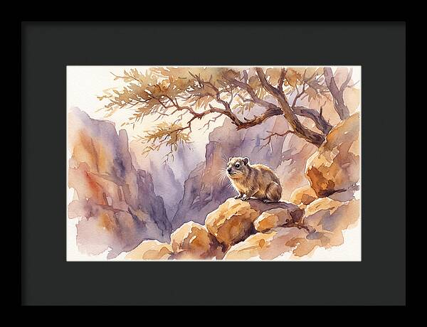 Hyrax In Serene Landscape