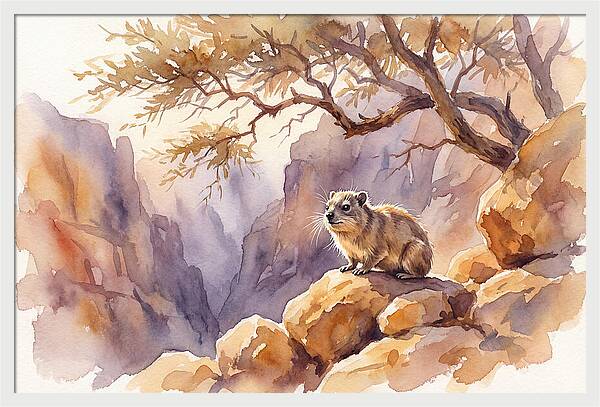 Hyrax In Serene Landscape