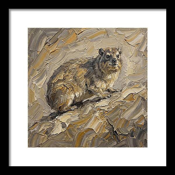 Hyrax In Textured Palette Knife Style