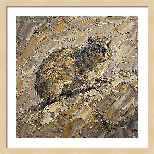 Hyrax In Textured Palette Knife Style