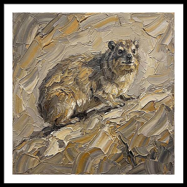 Hyrax In Textured Palette Knife Style