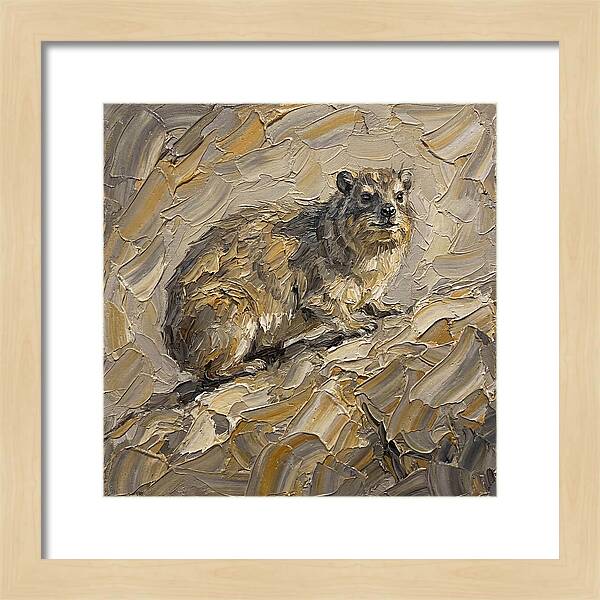 Hyrax In Textured Palette Knife Style