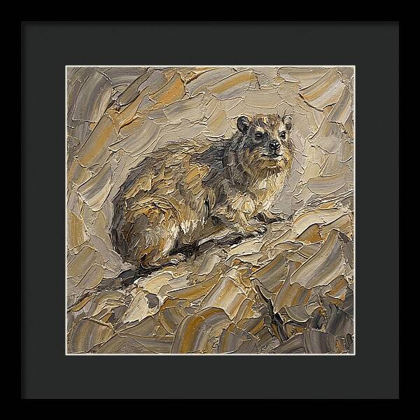 Hyrax In Textured Palette Knife Style