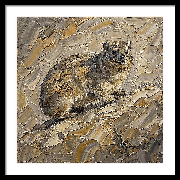 Hyrax In Textured Palette Knife Style