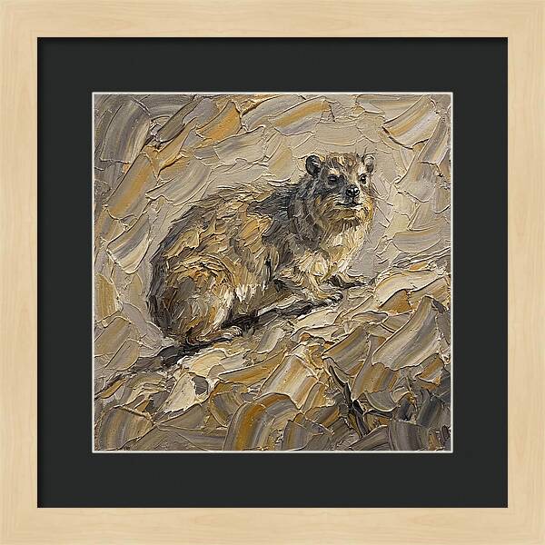 Hyrax In Textured Palette Knife Style