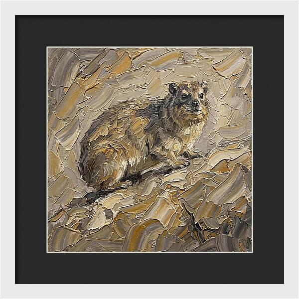 Hyrax In Textured Palette Knife Style