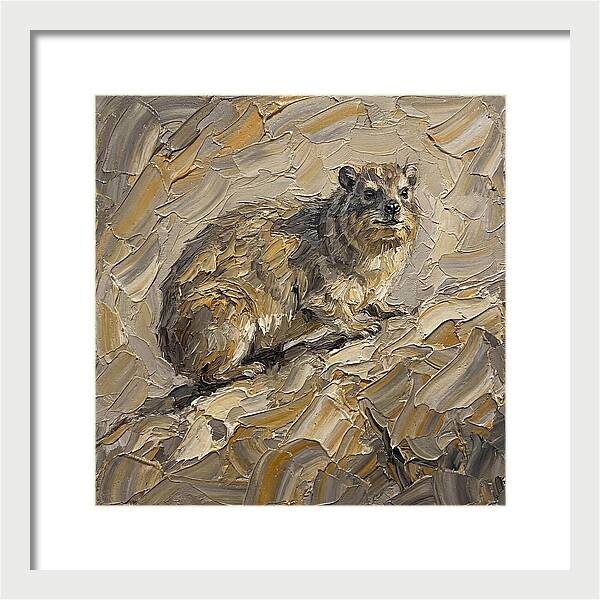 Hyrax In Textured Palette Knife Style