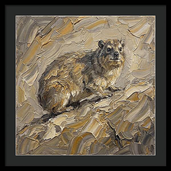 Hyrax In Textured Palette Knife Style