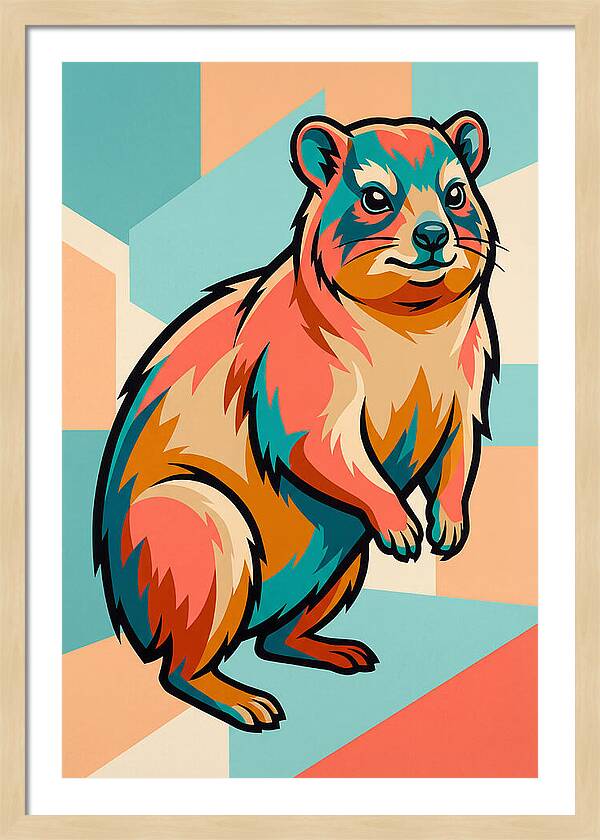Hyrax In Vibrant Colors
